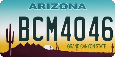 AZ license plate BCM4046