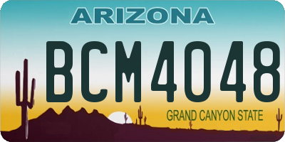 AZ license plate BCM4048