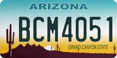 AZ license plate BCM4051