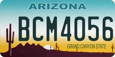 AZ license plate BCM4056