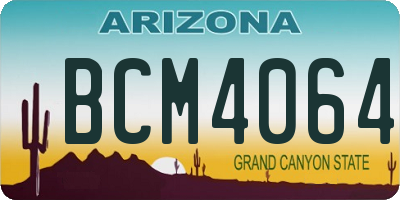 AZ license plate BCM4064