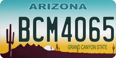 AZ license plate BCM4065