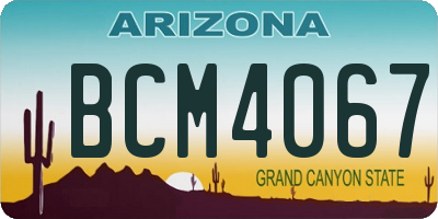 AZ license plate BCM4067