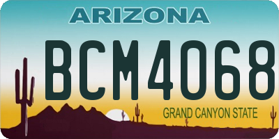 AZ license plate BCM4068