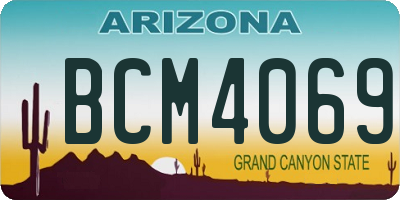 AZ license plate BCM4069