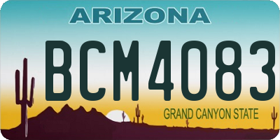 AZ license plate BCM4083