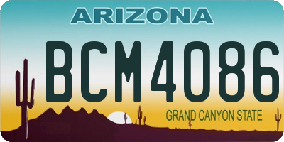 AZ license plate BCM4086