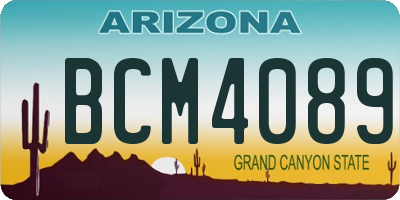 AZ license plate BCM4089