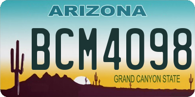 AZ license plate BCM4098