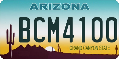 AZ license plate BCM4100