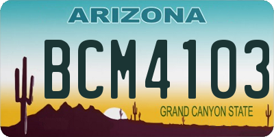 AZ license plate BCM4103