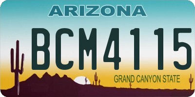 AZ license plate BCM4115