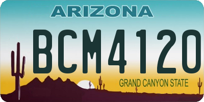 AZ license plate BCM4120