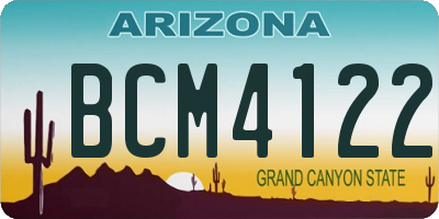 AZ license plate BCM4122