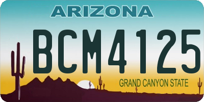 AZ license plate BCM4125