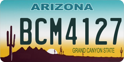 AZ license plate BCM4127