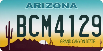 AZ license plate BCM4129