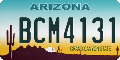 AZ license plate BCM4131