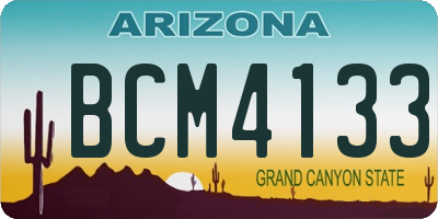 AZ license plate BCM4133