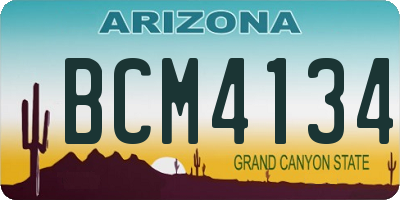 AZ license plate BCM4134