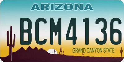 AZ license plate BCM4136