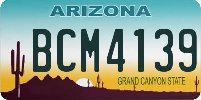 AZ license plate BCM4139