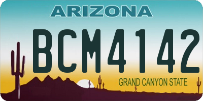 AZ license plate BCM4142