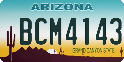 AZ license plate BCM4143