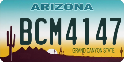 AZ license plate BCM4147