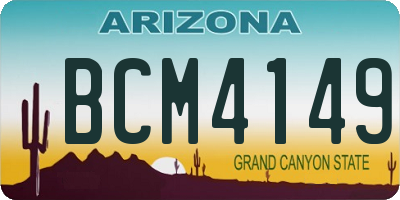 AZ license plate BCM4149