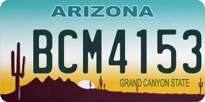 AZ license plate BCM4153