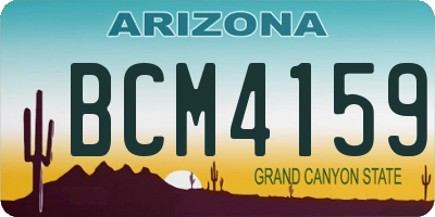 AZ license plate BCM4159