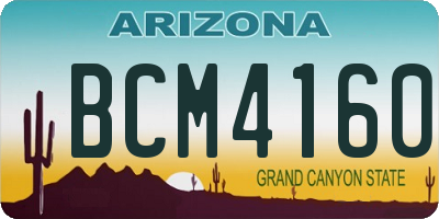 AZ license plate BCM4160