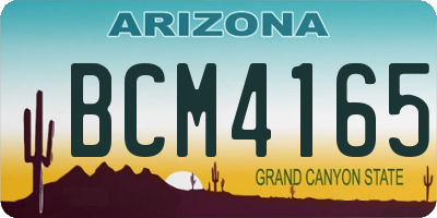 AZ license plate BCM4165