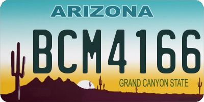 AZ license plate BCM4166