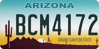 AZ license plate BCM4172