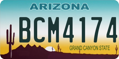 AZ license plate BCM4174