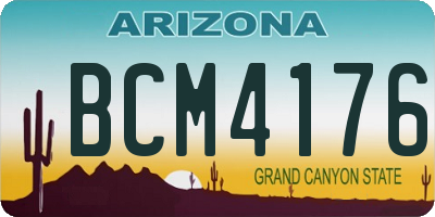 AZ license plate BCM4176