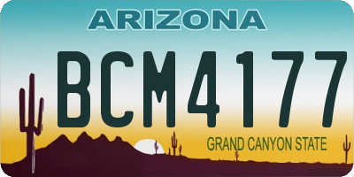 AZ license plate BCM4177