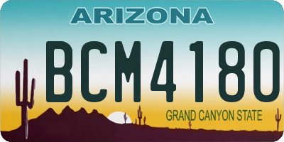 AZ license plate BCM4180