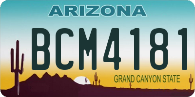 AZ license plate BCM4181