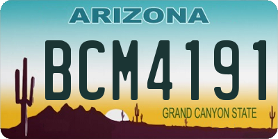 AZ license plate BCM4191