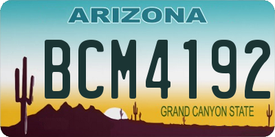 AZ license plate BCM4192