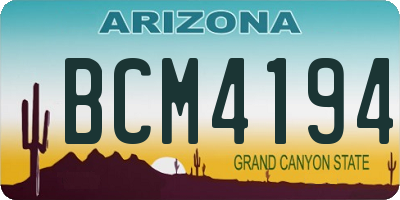 AZ license plate BCM4194