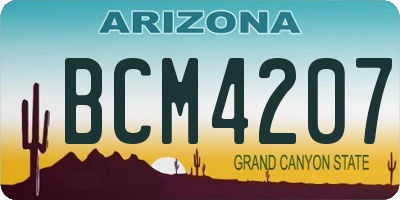 AZ license plate BCM4207