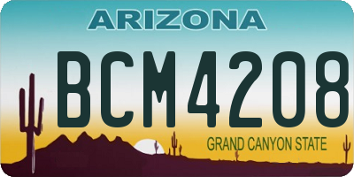 AZ license plate BCM4208