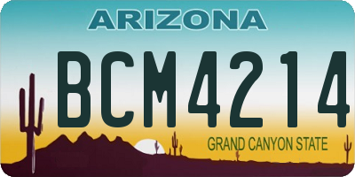 AZ license plate BCM4214