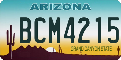 AZ license plate BCM4215