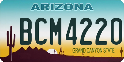 AZ license plate BCM4220