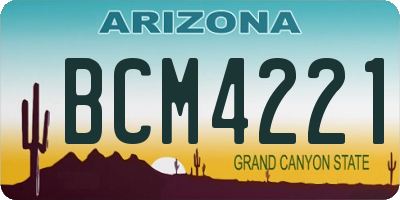 AZ license plate BCM4221